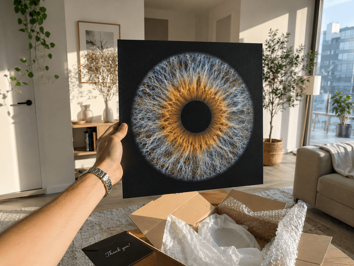 Canvas on wall